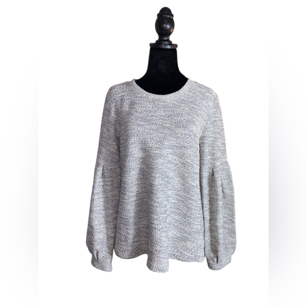Style&co Women’s Neutral Lurey Puff Sleeve Sweater Size Small - Picture 3 of 12